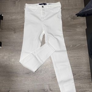 White High Rise Jean Leggings